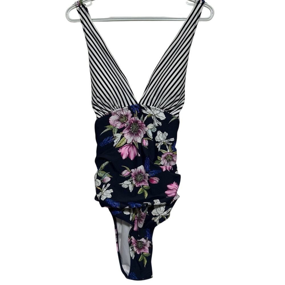 Cupshe Women's Floral Fit and Comfort 4 Way Stretch One Piece Swimsuit Size XXL